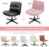MIFXIN Armless Office Desk Chair Cover, Stretch Soft Slipcover for Wide Seat Mid Back Accent Chair, Pink