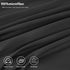 Toodou Soft Brushed Microfiber Black Twin Size Fitted Sheet, Comfortable and Durable Mattress Cover