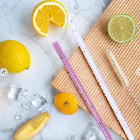 Reusable Silicone Drinking Straws, 12 Pcs Eco Friendly Straws with 2 Cleaning Brushes for 30oz and 20oz Tumblers