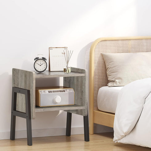 Set 2, TB01BG039 TUTOTAK Nightstnd, of Stackable End Tables, Side Table, Bedside Tables with Open Storage Shelf