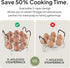 18 6qt/8qt 2-in-1 Stackable Egg Steamer Rack Holds Eggs with Handles, Stainless Steel Instant Pot Trivet Fits Pressure