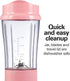 Hamilton Beach Portable Blender for Shakes and Smoothies, 14 Oz BPA Free Travel Cup, Coral