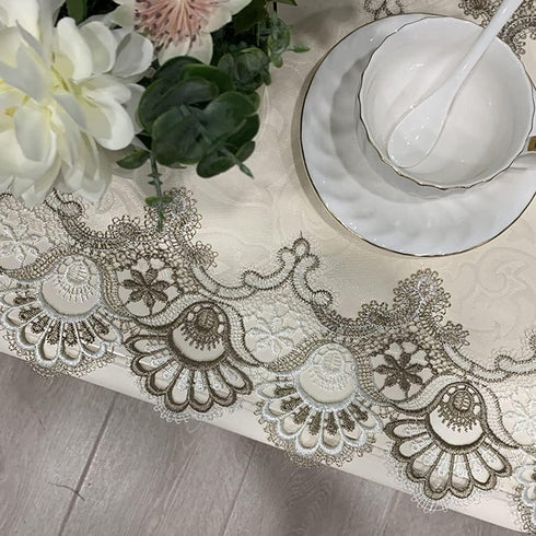 Bedside Tablecloth Lace Doilies for Side Table Cloth Runner Tabletop Dust Cover Bedroom Nightstand Decor