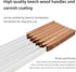 kaorou 23 Inch Long,1 Inch Kebab,Set 7 Kabob Skewers Wide Heavy Duty Stainless Steel with Wood Handle Perfect