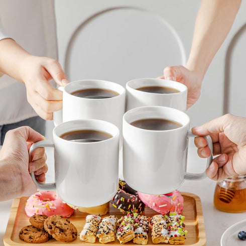 Set, 16 oz Set 6, vancasso Porcelain Coffee Mugs Ceramic Coffee Cups for Americano Hot Tea Iced Coffee Cold Brew Cocoa