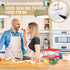 Suclain 2 Pcs Square Food Storage Container, Polycarbonate Clear with Red Lid, Commercial Kitchen Storage, 7.87 x 3.94