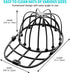 Hat Washer for Washing Machine, 2 Pack Hat Cleaner for Baseball Caps with Frame Cage Fit for Adult/Kid's Cap Protector Racks Dishwasher Safe-(Black 2PCS)