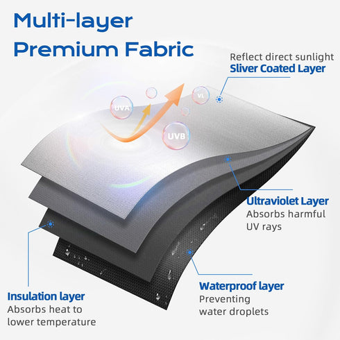 Blackout Curtains for Bedroom, 39" x 58" Portable Blinds with 20 Sets Hooks & Loops for 100% Blackout