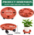 Tulpeed 3 Pack 10 Inch Rolling Plant Stand with Wheels Plant Caddy with Wheels Heavy Duty Plant Dolly Roller Base