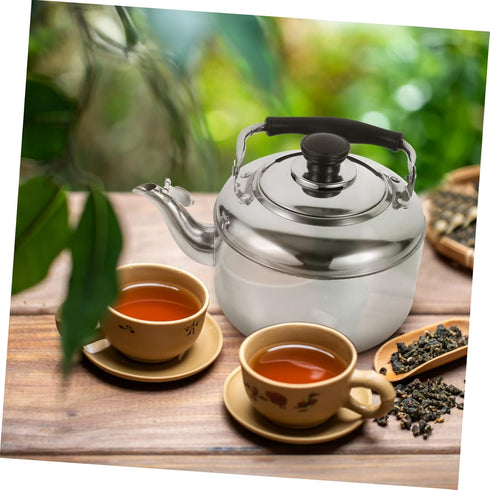 Cabilock Stainless Steel Kettle Stove Teapot Hot Water Kettle Kitchen Water Boiler Handheld Water Pot Tea Maker Pot Stovetop Tea Kettle Whistling Water Boiler Japan Anti-scald Make Tea by Cabilock