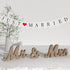 VIOPVERY Mr and Mrs Sign & Just Married Banner, Large Wooden Letters for Wedding Table, Photo Props for Anniversary