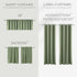 KOUFALL Green Curtains for Kitchen Window Over Sink,Thermal Short Curtains for Windows Bathroom Small Window,45 Inch Length 2 Panels Set