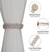 BEL AVENIR Curtain Tiebacks - Magnetic Woven Curtain Holdback Drapery Tie-back, Blush, 2 Pack