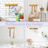 VIS'V Wall Mount Key Holder, Large Self Adhesive Metal Key Rail with 4 Hooks, Keychain Holder Gold