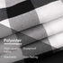 SEEYE Farmhouse Kitchen Curtains - Buffalo Plaid Tiers for Windows, Light Filtering, 27” W x 24” H, 2 Pcs, Black