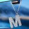 Bling Car Letter Charm, Cute Hanging Crystal Pendant Rear View Mirror Ornament, Rhinestone Women Auto Decoration (White