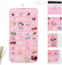 80-Pocket Jewelry Organizer 1-Pack, Dual-sided Storage for Earring Necklace Bracelet Ring Travel Holder, Pink