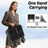 280 Lbs Wagons Carts Foldable, with Adjustable Handle, Black Lightweight Portable, Collapsible Wagon for Beach Trip