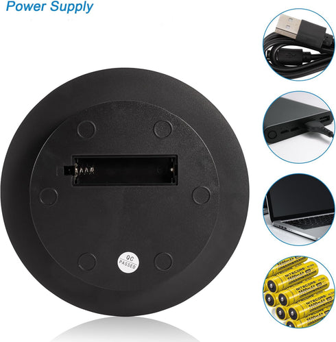 White,7.87inch /17.6lbs Rotating Display Stand Turntable Stand Spinning Stand for Product Shows Max Load,Black Round