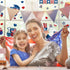 CCINEE 4th of July Window Cling, Patriotic Window Sticker USA Independence Day Decal for Home Decoration (100PCS)