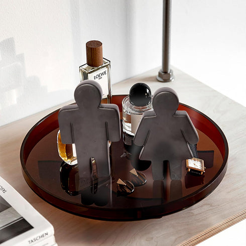 Defined Deco Ceramics Figures Decorative Objects, Funny Bathroom Decor for Shelves, Cute Modern Black Bookshelf Decor