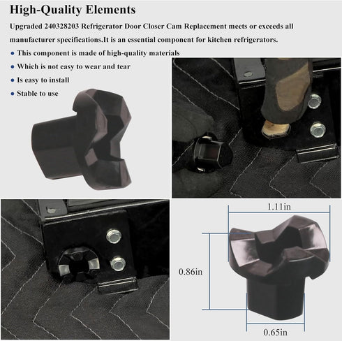 240328203 Refrigerator Door Hinge Bushing Bearing Closing Cam, Replacement for Frigidaire Electrolux Parts