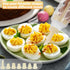 3 Pack 8 Countertop FACULX Deviled Egg Containers with Lid and Pcs Deviled Egg Injector Piping Tool, Egg Organizer