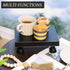 Modern Decorative Wood Pedestal Stand for Kitchen Decor, Retro Countertop Organizer for Soap Dispenser and Sponge Holder