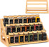 MNADSFKJ Spice Rack, Spice Organizer -3 Tier Bamboo Spice Racks, Solution for Spice