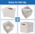 Temary Fabric Storage Cubes with Dual Leather Handles, 4 Pack Cube Baskets 13x13 for Home, Office, Nursery