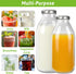 9 oz 6 Pack Glass Milk Bottles with Lids, Reusable Juice Bottle, Drinking Jars Container for Homemade Juicing