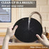 Silicone Trivet Mats, Walfos Heat Resistant Pot Holders Set, 4pcs in 7 Inch & 9 Inch for Hot Pots & Dishes (Black)