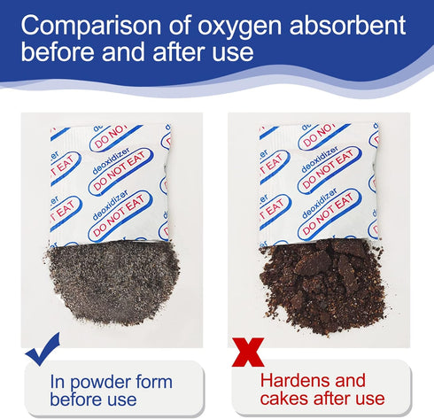 100 Packs 100CC Food Grade Oxygen Absorbers, Long Term Food Storage for Vacuum Bags, Mason Jars