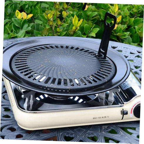 Portable Gas Stove Iron Baking Pan, Korean BBQ Grill, Non Stick Grill Pan, Carbon Steel Cake Pan