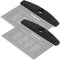 Ourokhome Dough Pastry Bench Cutter Scraper, Stainless Steel Pizza Cutter, 2 Pack, Black