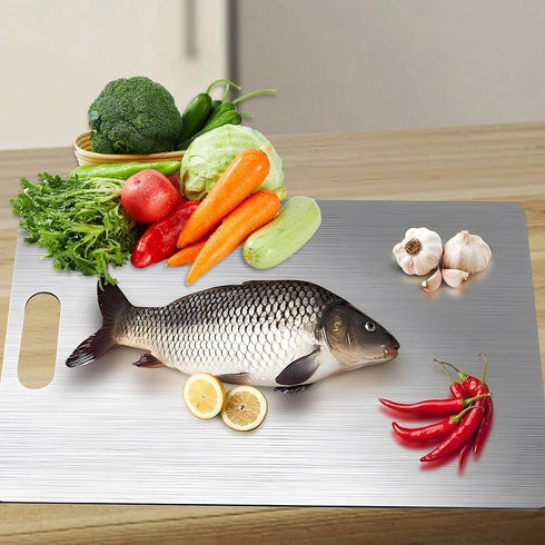 Generic 100% 304 Set (13.4 9Inch) Titanium Cutting Board for Kitchen - Pure Titanium Cutting Boards, Food Grade