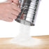 Flour Sifter, 3 Cup Stainless Steel Rotary Hand Crank for Baking Fine Mesh, Quick Sifting Tool