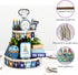 YvSuZeBuDa 24Pcs Set, 2 Wooden Tiered Tray Decor Farmhouse Birthday Decor with Happy Birthday Sign, Rustic Tier Tray