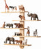 Panalo Wooden Floating Shelves for Wall, Small Wood Display Shelves Rack for Collectibles-Figures,