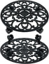 14 Inch 1 Pack Rolling Plant Stand with Wheels Metal Plant Caddy with Wheels Heavy Duty Round Plant Stand Indoor Iron