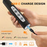 YUSWKO Black Handheld Milk Frother Wand with Stand, Rechargeable Electric Whisk with 3 Heads, 3 Speeds Drink Mixer