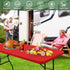 2 Pack 6 (Red,30" 72") Picnic Fitted Table Cover for Foot Tablecloth for Rectangle Tables Waterproof Stretch Washable