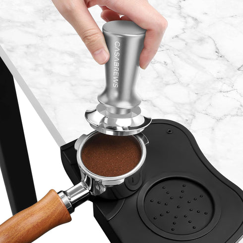 CASABREWS Espresso Tamper 51mm, Premium Calibrated Coffee Tamper with Spring Loaded, Flat Stainless Steel