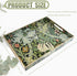 15.7x11.8 Inch Elegant Golden Lily Serving Tray with Handles - Plastic Decor