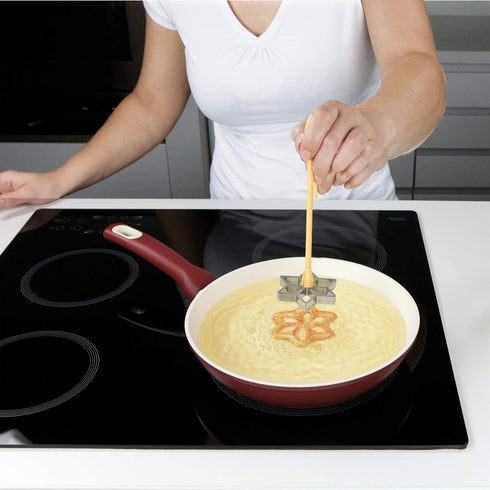 Tescoma 630048.00 Rosette Waffle Iron - with 4 Shapes, Rosette Waffle Maker