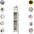 2 Small Bathroom Storage Cabinet, Slim Toilet Paper Organizer with Doors & Shelves, Over Toilet Storage Cabinet
