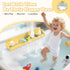 24 Inch 10 Bathtub Splash Guard with Suction Cups, Silicone Tub Water Splash Guard for Bathtub, Bath Toy Tray Holder