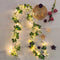 Fielegen 20 LED Rose Flower String Lights with Timer, 6FT Artificial Flower