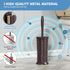 Set (2Pcs UPTRONIC Toilet Brush, Aluminum Alloy Toilet Brush and Holder with Long Handle Durable Bristles Toilet Bowl