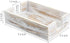 MyGift Shabby White Washed Solid Wood Bathroom Counter Paper Towel Holder, Disposable Napkin Dispenser for Vanity Tray